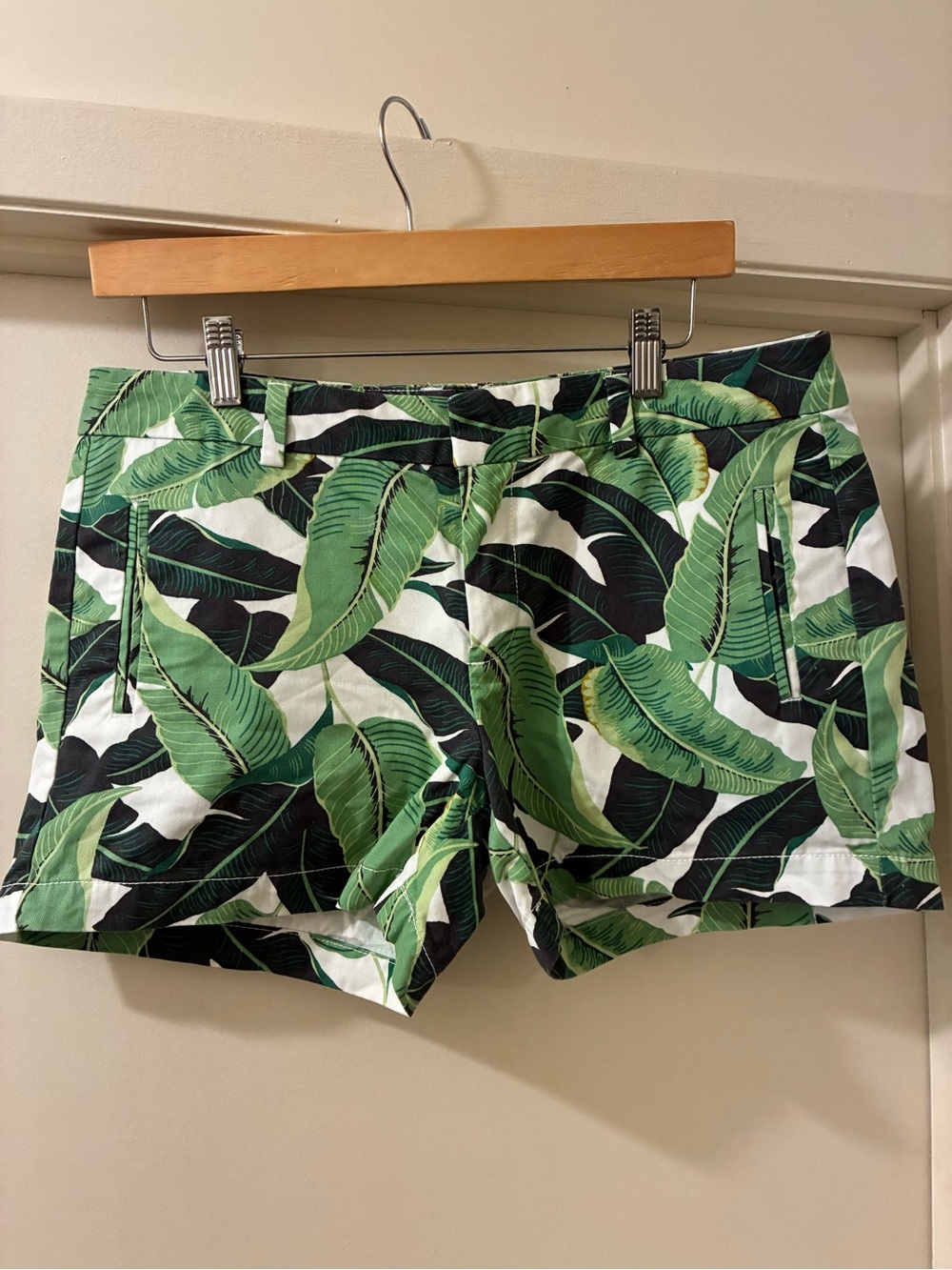 jcpenney Women’s Green Leaf Print Bermuda Shorts